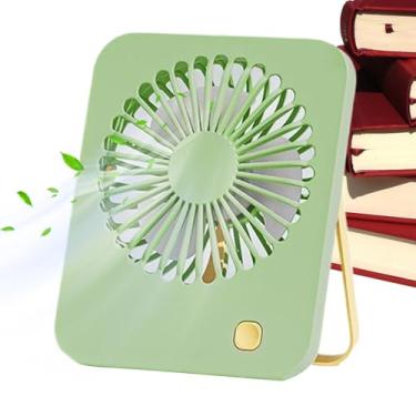 Imagem de Ventilador de mesa | Refrigerador de ar pequeno inclinado a 180° - Ventilador USB portátil silencioso com alça para acampamento, mesa, escola, academia, jardim, viagem, praia, barraca