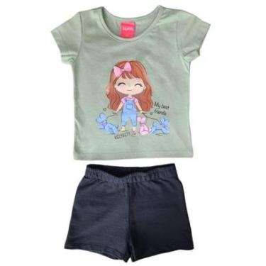 Imagem de Conjunto Feminino My best Friends Kely Kety Shorts Moletinho-Feminino