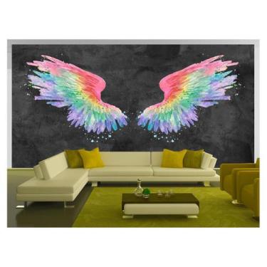 Imagem de Papel De Parede 3D Arte Asas Selfie Insta Cores 3,5M Tra399 - Você Dec
