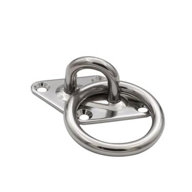 Imagem de Suporte para saco de pancadas de aço inoxidável | Fivela de teto resistente para jardim marítimo interno e oficina de varanda