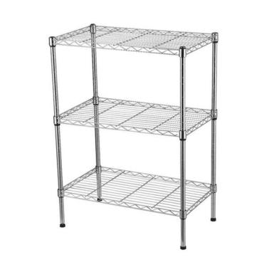 Imagem de Estante Aço 3 Prateleiras Aramada 90 Cm C 3 Forros