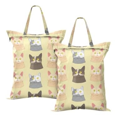 Imagem de SEHANY 2 peças de sacos grandes de lavanderia com alça, à prova d'água, bolsa de roupa para viagem e natação