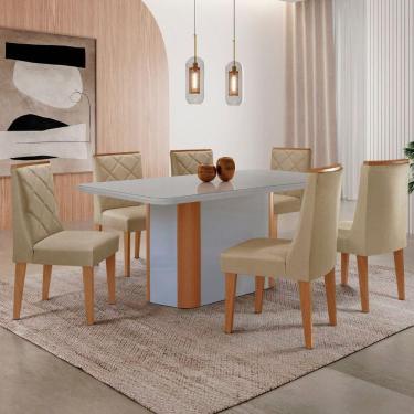 Imagem de Mesa Jantar Isadora 180cm 6 Cadeiras Isadora Moderna