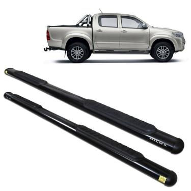Imagem de Estribo Hilux CD 2005 a 2015 Oblongo Oval Preto Track