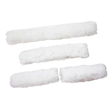 Imagem de Vaveren Conjunto de 4 para cabresto de cavalo, respiráveis ​​e macias, em pelúcia, ideais para passeios a cavalo, festas e uso diário, Branco