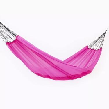 Imagem de Rede de Dormir e Descanso Nylon Garimpeira, Camping, Pesca, Selva, lazer (Pink)