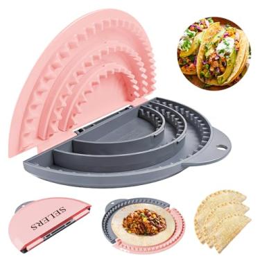 Imagem de Selador de tortilha, SELERS, Crimpador de tortilha Tacos, removível e ajustável de 10 a 25 cm, 15 a 30 cm, crimpador Quesadilla para envoltórios de 10 a 30 cm, burritos, pastéis, tortilhas, bolinhos