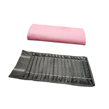 Imagem de MotiveTech Bolsa organizadora de joias em formato de rolo, estojo de viagem para joias, expositor para feiras e eventos, Cinza