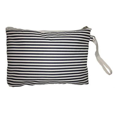 Imagem de Necessaire Listras Navy Azul E Branco