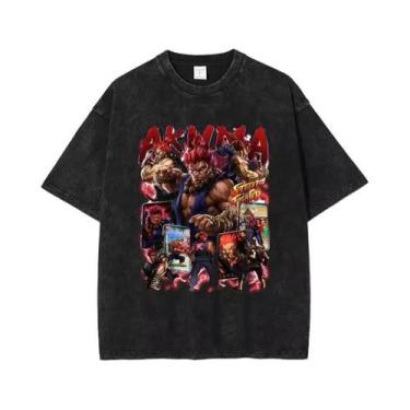 Imagem de Camiseta Oversized De Algodão Vintage Street Fighter Ken Ryu Guile Hip