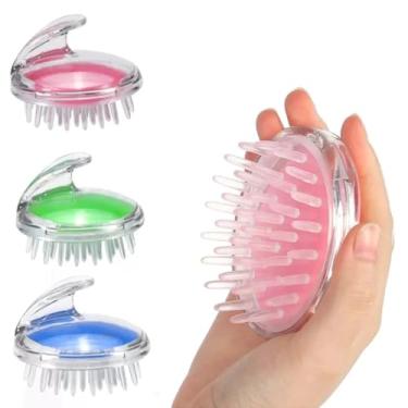 Imagem de Kit Peças Escova Massageador de Couro Cabeludo e Anti Caspa De Cabelo(Kit 3 Pçs(Promoção）)