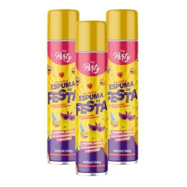 Imagem de Acessório Pular Carnaval Espuminha 400ml Spray Folia Bloco Festa Divertido Bolhas Festival Criança