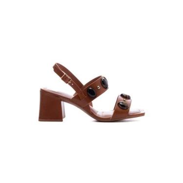 Imagem de Sandália Dakota Salto Bloco Médio Caramelo, 35