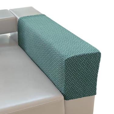 Imagem de PBIEHSR Capas de braço de sofá para sofá, capas de poltrona de apoio de braço, capas elásticas para cadeira reclinável, conjunto de 2 capas (verde pinho, grande)