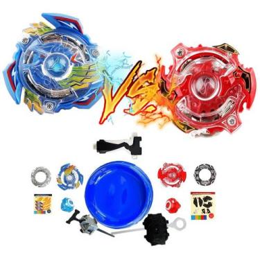 Imagem de Kit 2 Beyblade 2 Lançadores Arena Ponteira Pião Beyblad Valt - TD, Bey