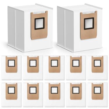 Imagem de Saco de pó E25 / E28, 12 sacos de vácuo para aspirador de pó Eufy E25 e E28, sacos de substituição de grande capacidade de 3L, à prova de vazamento