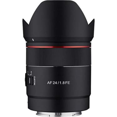 Imagem de Samyang Lente de quadro completo F1.8 AF de 24 mm para Sony E – Grande angular, leve, selada contra intempéries, modo astrofotografia, interruptor personalizado, foco STM silencioso, 9 lâminas, rosca