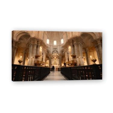 Imagem de Arquitetura de interiores, foto real, cidade, mar, neve, vale, rio, nascer do sol, impressão em tela para decoração de casa, moldura de 20 x 36 cm