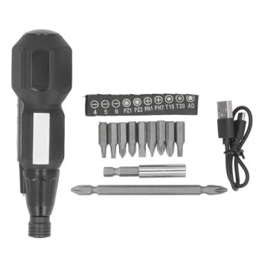 Imagem de Chave de fenda elétrica sem fio recarregável reversível de alto torque ferramenta de chave de fenda com 9 bits para projetos de reparo doméstico diy