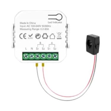 Imagem de Fenteer Medidor Inteligente Residencial com Dispositivo de Autoteste para Monitoramento de Falhas, Bidirecional e de 2 Canais para Dormitórios, Armazéns e