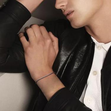 Imagem de Pulseira masculina de aço inoxidável, corrente minimalista, ajustável, 2,5 mm, joia leve, presente para aniversário, Natal, Length: 23 cm / 9.06 inches, Aço inoxidável, Sem pedras preciosas