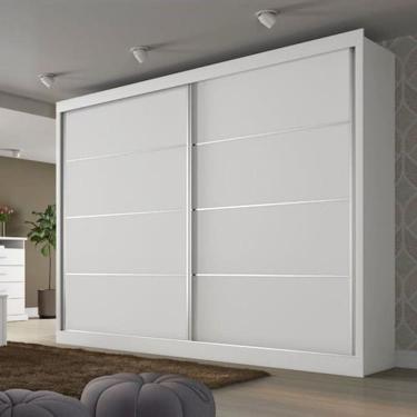 Imagem de Guarda Roupa Casal 2 Portas 4 Gavetas Verona Plus em MDF Made Marcs - Branco