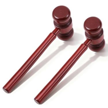 Imagem de Gaveta de juiz de madeira marrom feita à mão, 2 peças, martelos, martelos, martelos, martelos, martelos, para cosplay, advogado, acessório de fantasia de justiça e acessórios, mesa de escritório e