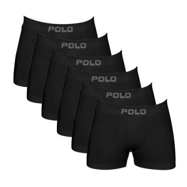 Imagem de Kit C/6 Cuecas Boxer Polo 781 Algodão Masculina Sortido, Preto, M