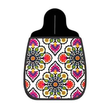 Imagem de Lixeira De Carro Organizador Lixinhocar Mosaico Floral Vibrante 2