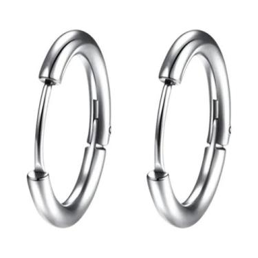 Imagem de Brincos De Argola Masculinos Em Aço Inoxidável (5 Peças) - Joias Uniss