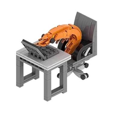 Imagem de Conjunto De Blocos De Montar Criativos De Camarão Para Adultos E Crian