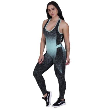 Imagem de Macacão Academia Poliamida Bojo Jacquar Grosso Degrade-Feminino