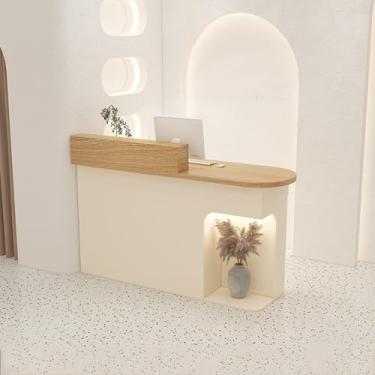 Imagem de Mesa de recepção pequena, mesa de recepção, balcão de recepção, mesa de cheque, mesa de recepção moderna, balcão de recepção, mesa de recepção de salão, balcão, balcão de embrulho, caixa de check-out