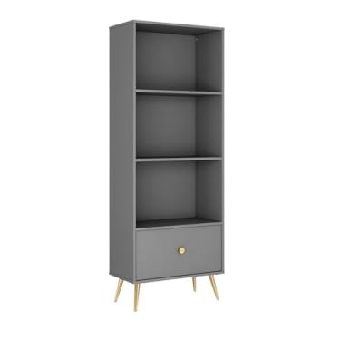 Imagem de Estante de arquivos, prateleira de armazenamento de chão, sala de estar, armário de armazenamento pequeno, multicamadas, simples, moderno, quarto, estante de livros, suporte de impressora, escritório