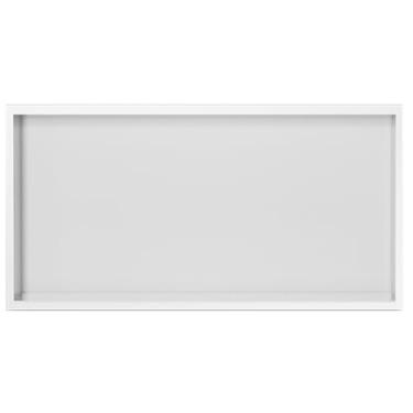 Imagem de Prateleiras de chuveiro retangulares de nicho, nicho de chuveiro de parede embutida, prateleira de banheiro, suportes de papel higiênico fosco para sabonete de xampu e descanso de pés (branco, 70 x 28