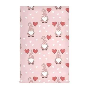 Imagem de Burbuja Pacote com 6 toalhas de cozinha Valentine Gnomos, panos de prato absorventes reutilizáveis de microfibra para secagem e limpeza, 45 x 71 cm