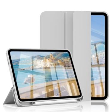 Imagem de KVTVOU Capa para iPad (A16) 11ª geração 2025 de 11 polegadas, para iPad 10ª geração, capa de 10,9 polegadas 2022 com suporte para lápis, capa protetora fina com três dobras inteligente, ativar