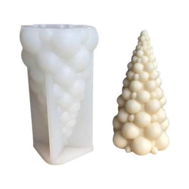 Imagem de Molde De Silicone 3D Árvore De Natal Bolha Para Velas Aromáticas, Gess