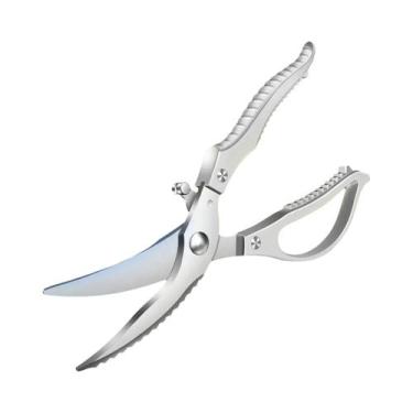 Imagem de Tesoura De Cozinha Multifuncional Em Titânio Preto Para Cortar Ossos D