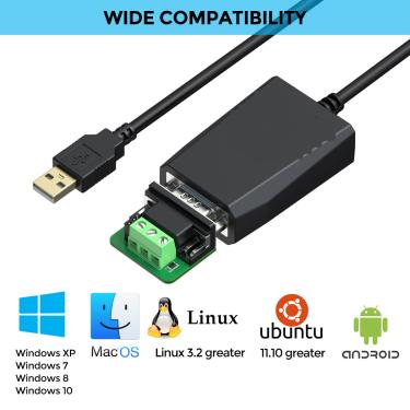 Imagem de Usb 2.0 To Serial Db9 9 Pin Rs232 X Converter Rs485 Rs422