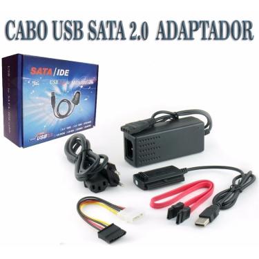 Imagem de ADAPTADOR P/ IDE SATA COM FONTE 3 EM 1 USB 2.0