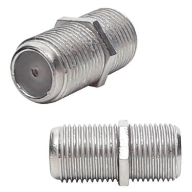 Imagem de Emenda F Fêmea X Fêmea Cabo Coaxial Rg6 Rg59