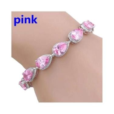 Imagem de Pulseira Elegante De Cristal E Pedras Preciosas Para Mulheres, Joia Ch