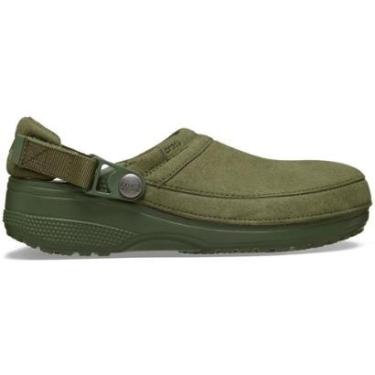 Imagem de Sandália Crocs Classic Crafted Vegan Suede Clog Army Green-Unissex