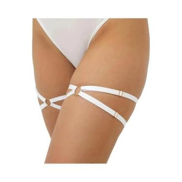 Imagem de Cinto De Coxa Ajustável Em Couro PVC Preto Para Mulheres, Estilo Punk 