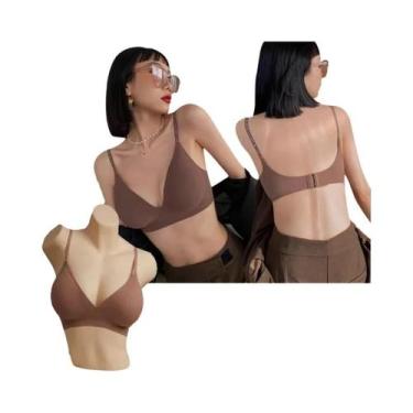 Imagem de Sutiã Sem Costura Sexy Para Mulheres, Com Decote Em V Profundo, Alças 