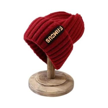 Imagem de Gorro Feminino De Inverno Quente De Tricô Com Proteção Para Orelhas Lo