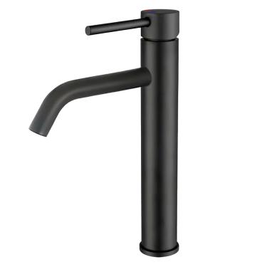 Imagem de Torneira Misturador Monocomando Bica Alta para Banheiro Acabamento Black Matte DP9202