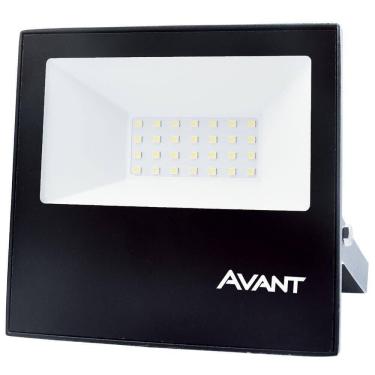 Imagem de Refletor Led Holofote Avant 30w Luz Branco Frio 6500k 2250 Lúmens Slim30 Resist. Chuva Ip65 Bivolt
