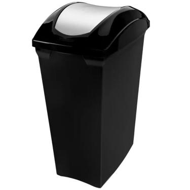 Imagem de Lixeira Basculante 15 Litros Preta - Sr62 - Sanremo Lixeira Basculante 15l Sanremo Sr62